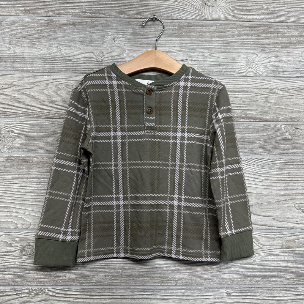 NEW Viscose Plaid Henley Shirt 4t