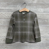 NEW Viscose Plaid Henley Shirt 4t