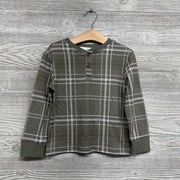 NEW Viscose Plaid Henley Shirt 4t