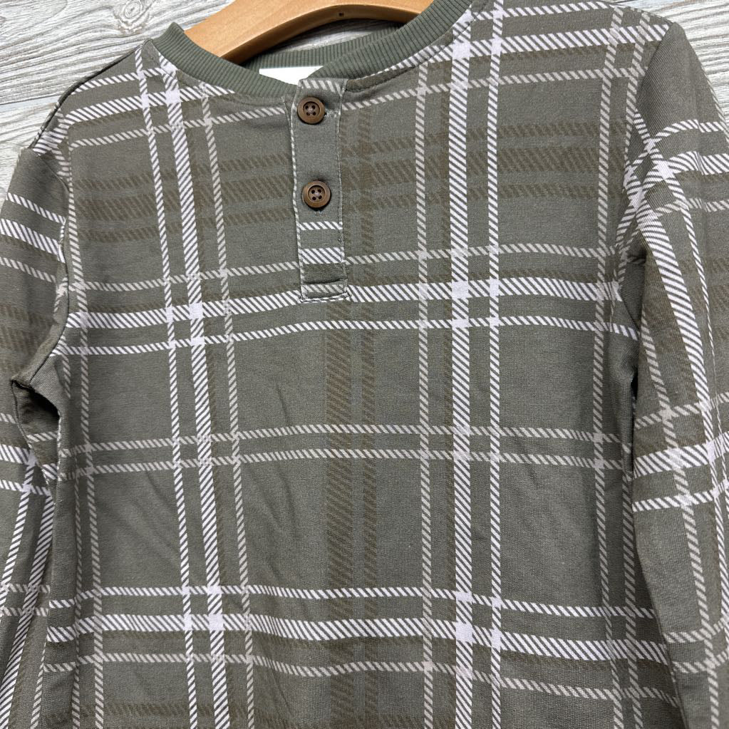 NEW Viscose Plaid Henley Shirt 4t