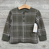 NEW Viscose Plaid Henley Shirt 2t
