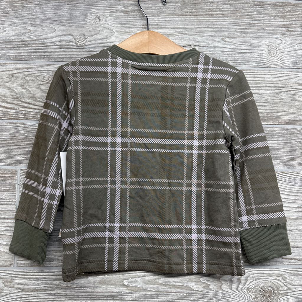 NEW Viscose Plaid Henley Shirt 2t
