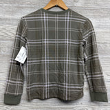NEW Viscose Plaid Henley Shirt 10