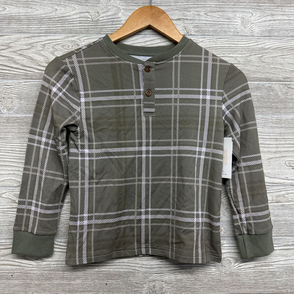 NEW Viscose Plaid Henley Shirt 7