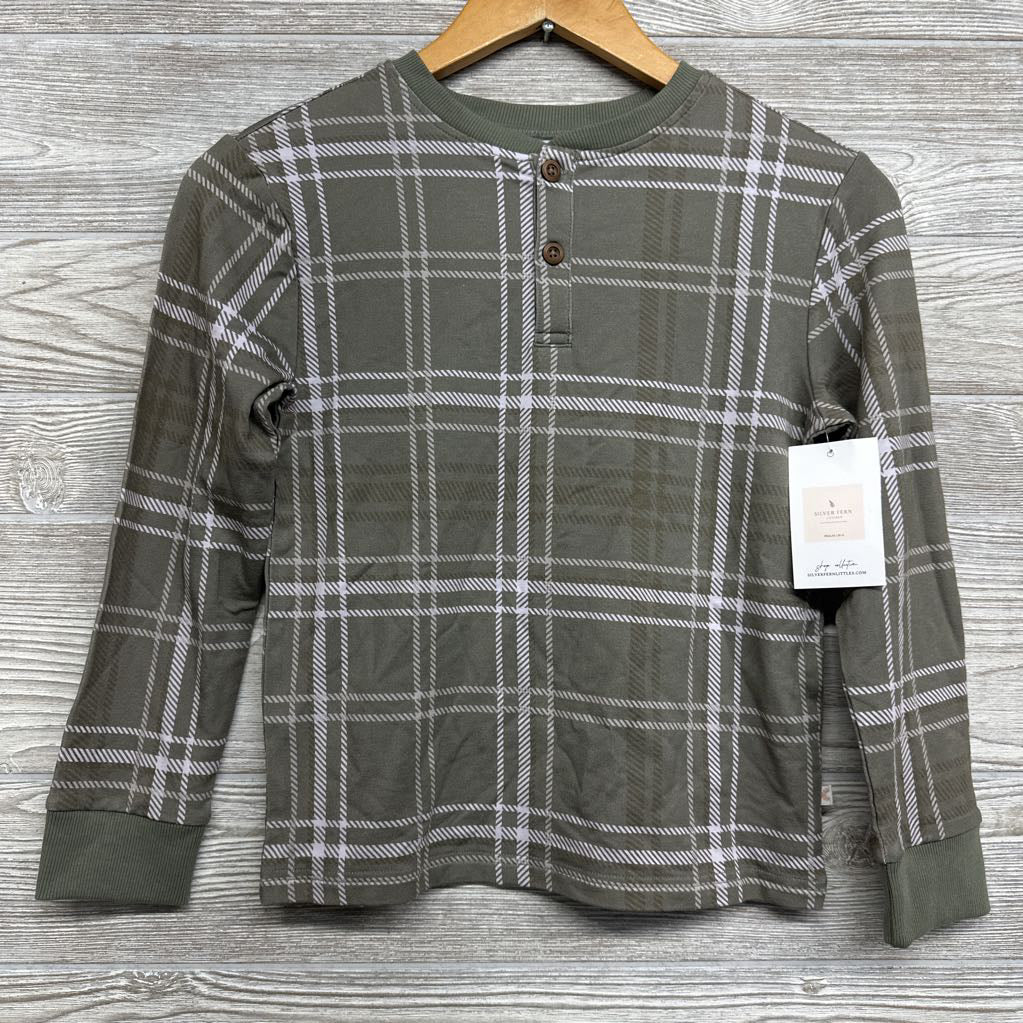 NEW Viscose Plaid Henley Shirt 8