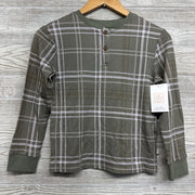 NEW Viscose Plaid Henley Shirt 8