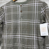 NEW Viscose Plaid Henley Shirt 8