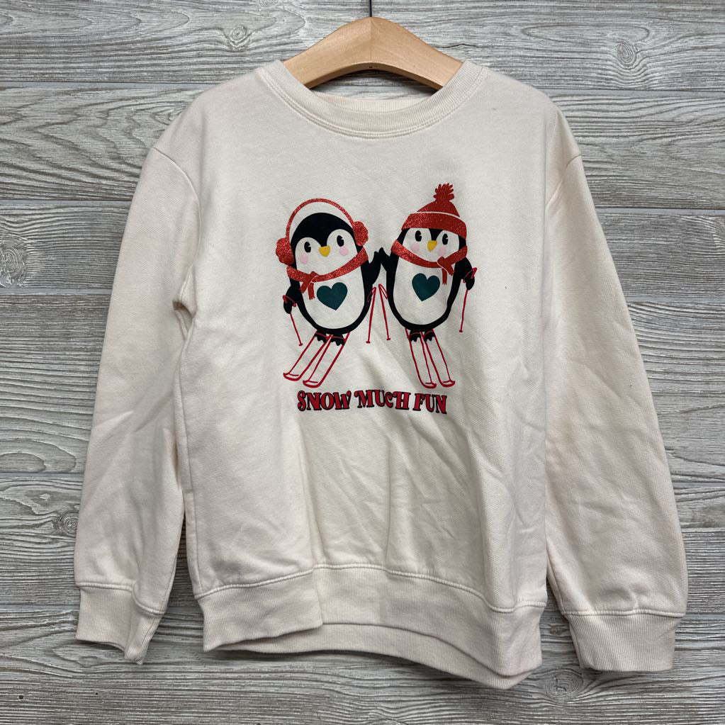 Crewneck Penguins Snow Much Fun Skiing 7-8