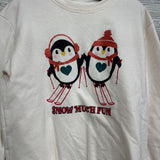 Crewneck Penguins Snow Much Fun Skiing 7-8