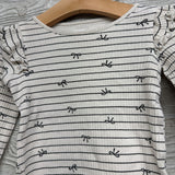 Ribbed LS Shirt Bows 2t