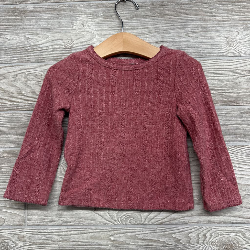 Glitter Ribbed LS Shirt 2t