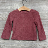 Glitter Ribbed LS Shirt 2t
