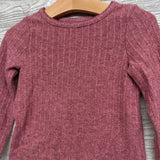 Glitter Ribbed LS Shirt 2t