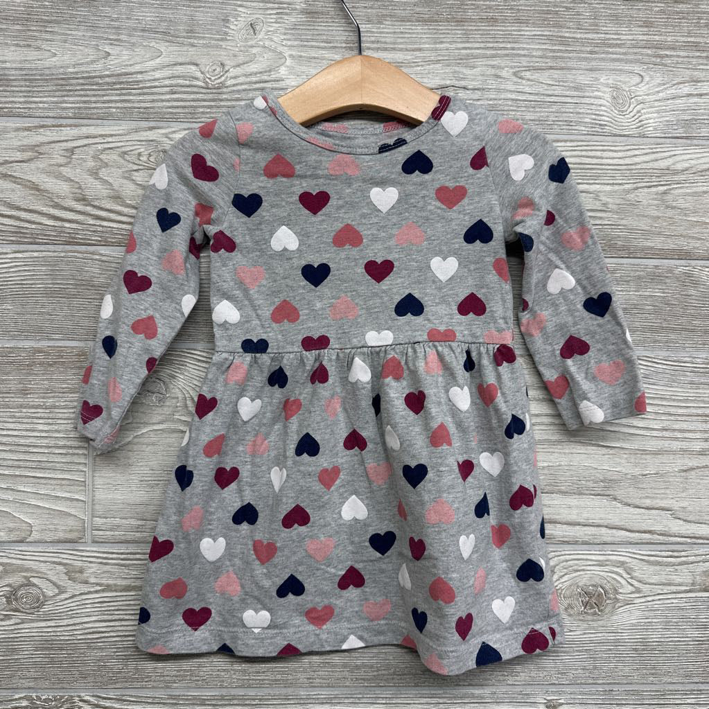 LS Dress Hearts 2t