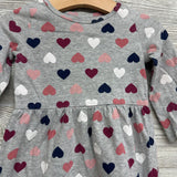 LS Dress Hearts 2t