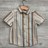 Button Up SS Shirt Stripes 4t