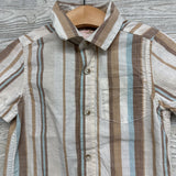 Button Up SS Shirt Stripes 4t