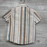 Button Up SS Shirt Stripes 4t