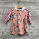 Dress Unicorns Stripes Sleeves 2t