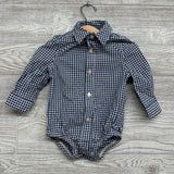 Gingham Button Up Bodysuit 12M