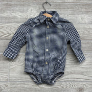 Gingham Button Up Bodysuit 12M
