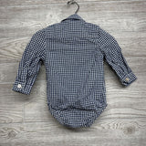 Gingham Button Up Bodysuit 12M