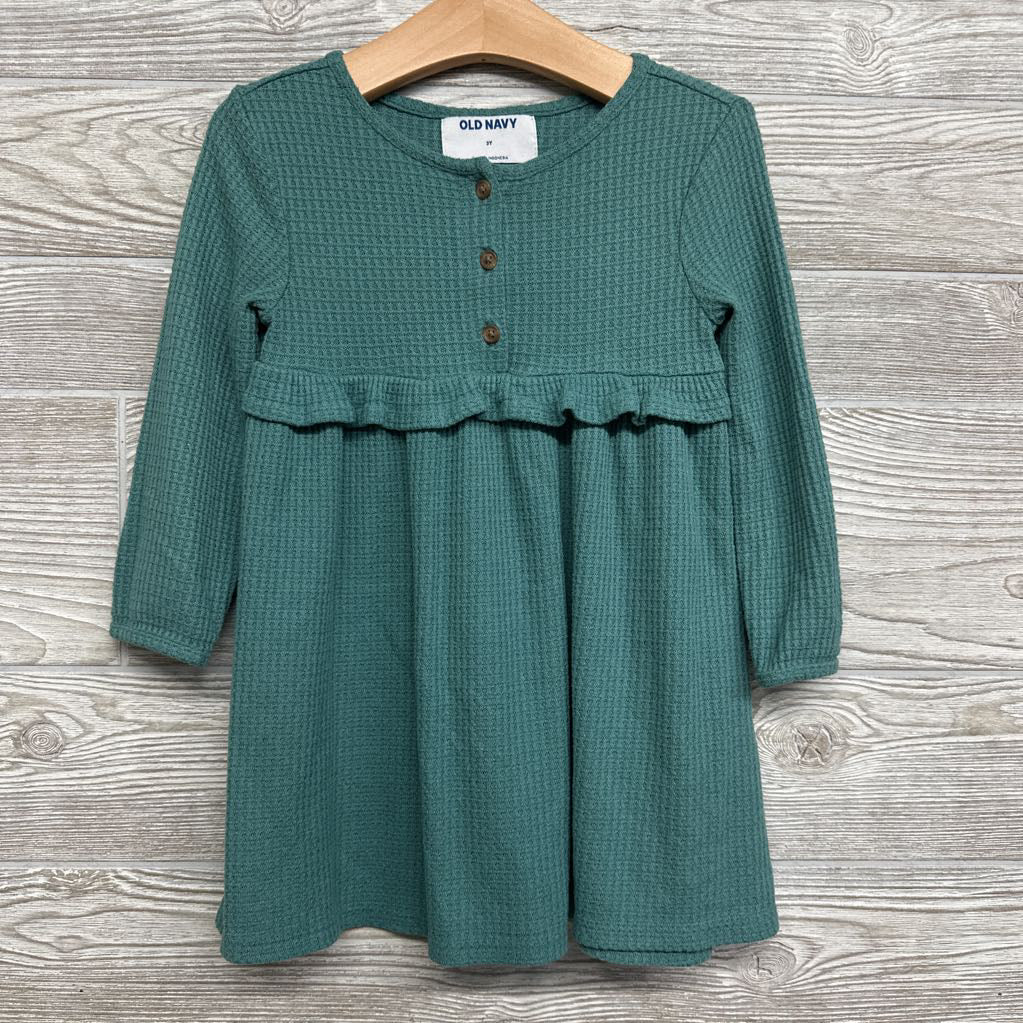 Waffle Knit LS Dress 3t