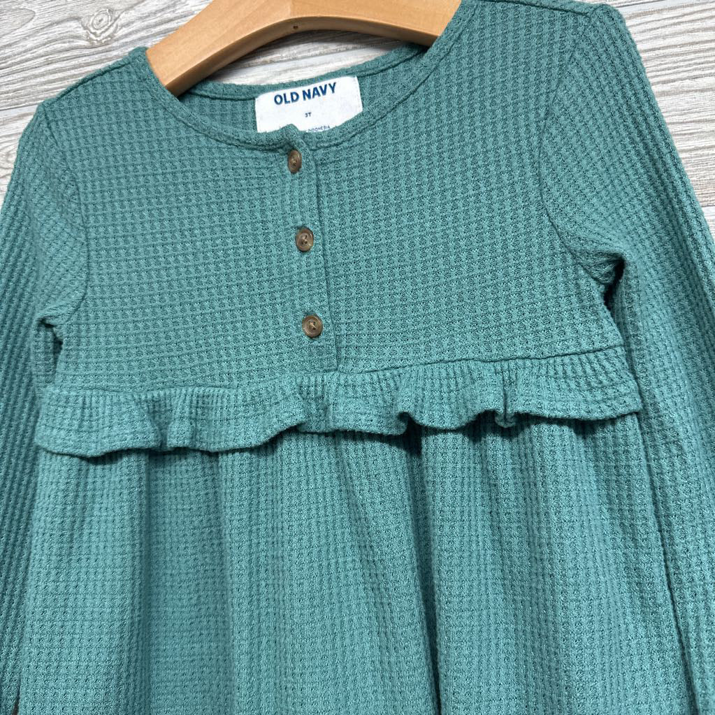 Waffle Knit LS Dress 3t