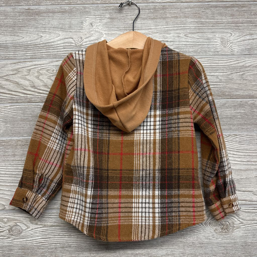 Plaid Button Up Shirt W/ Hood 4t
