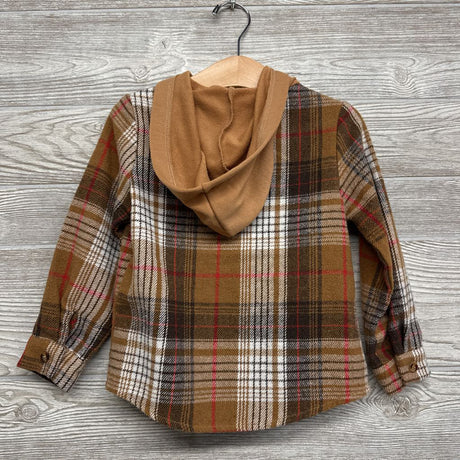 Plaid Button Up Shirt W/ Hood 4t
