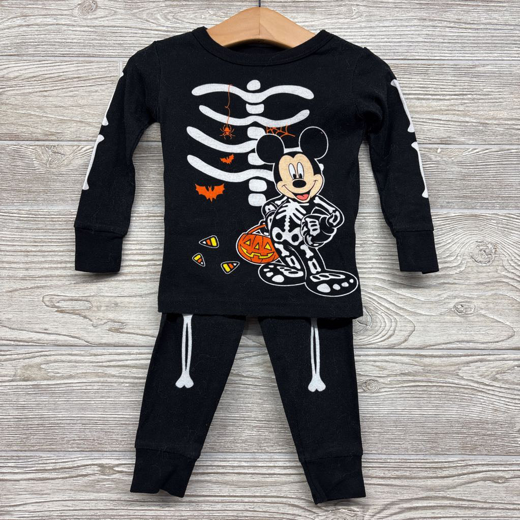 2 Pc Pj Mickey Mouse Skeleton 2t