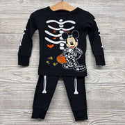 2 Pc Pj Mickey Mouse Skeleton 2t