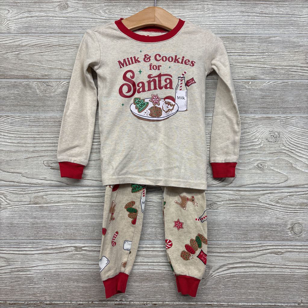 2 Pc Pj Milk & Cookies For Santa 3t