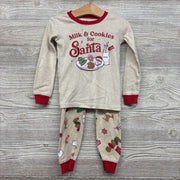 2 Pc Pj Milk & Cookies For Santa 3t