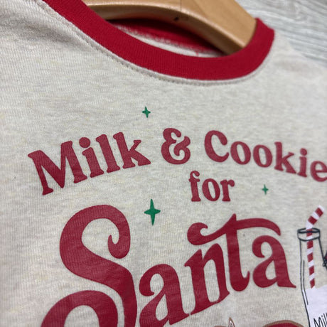2 Pc Pj Milk & Cookies For Santa 3t