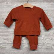 2 Pc Waffle Knit Outfit 0-3M