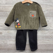 Sherpa Shirt & Ribbed Pants Mickey Mouse Pocket 24M