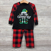 2 Pc Pj I'm The Cutest Elf 2t