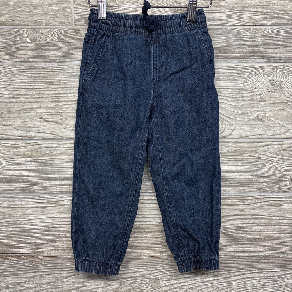 Chambray Pull On Drawstring Joggers 3T