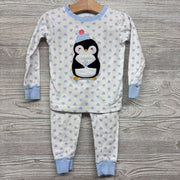 2 Pc LS PJs Hearts Penguins 24M