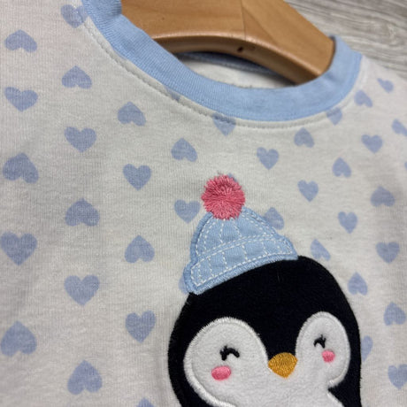2 Pc LS PJs Hearts Penguins 24M