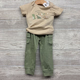 NEW Bodysuit Let Them Hear You Roarrr & Cargo Joggers 12-18M