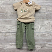 NEW Bodysuit Let Them Hear You Roarrr & Cargo Joggers 12-18M