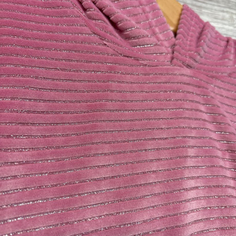 Ribbed Velour Hoodie & Flare Pants Shimmer Stripes 3T