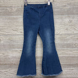 Pull On Flare Jeans Frayed 4T