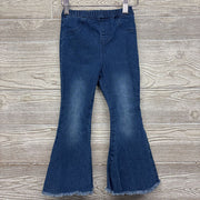 Pull On Flare Jeans Frayed 4T