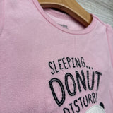 2 Pc LS Fleece PJs Sleeping Donut Disturb Pandas 2T