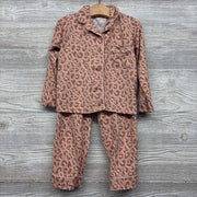 2 Pc LS Button Up PJs Animal Print 3T