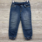 Pull On Drawstring Knit Denim Joggers 3T