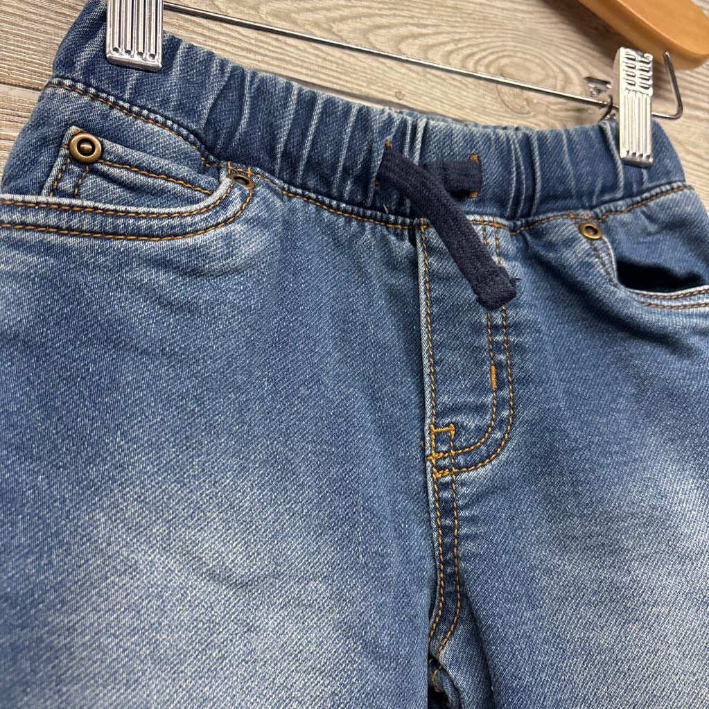 Pull On Drawstring Knit Denim Joggers 3T